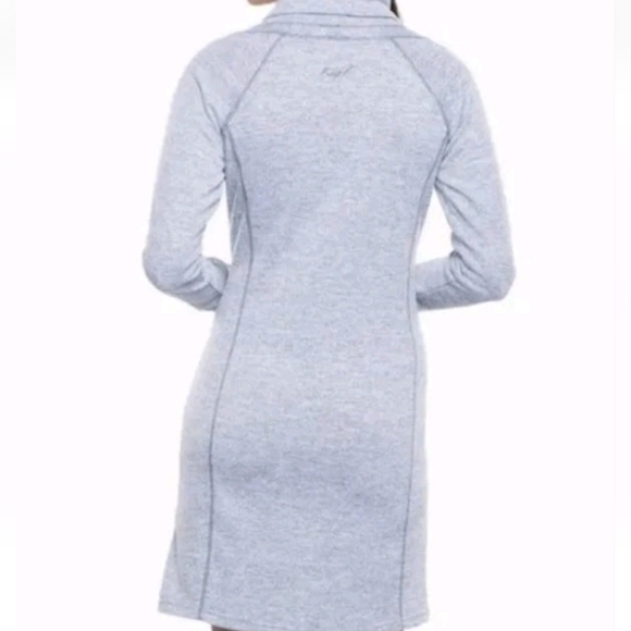 Kuhl Lea Heather Ash Gray Cowl Neck Sz. L Dress with Pockets - Picture 4 of 16